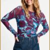 Pom Amsterdam Top Mystic Dinner Multi – Pom Amsterdam dames top in paarse bloemenprint