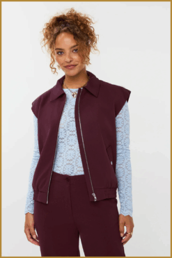 YDENS-gilet danielle burgundy-YDE250040