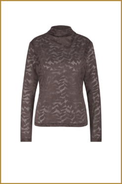 Alternative view of STUDIO ANNELOES-Reagan lace top espresso-STU250096