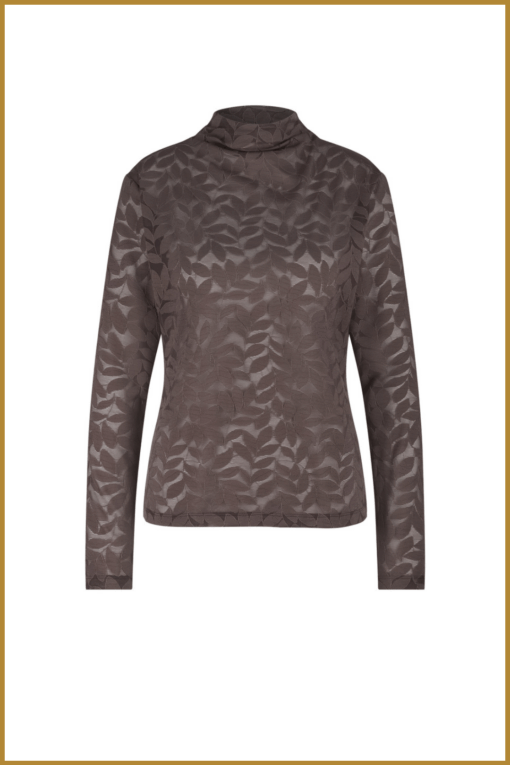 STUDIO ANNELOES-Reagan lace top espresso-STU250096 - Afbeelding 2