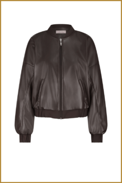 Alternative view of STUDIO ANNELOES-Mayte faux bomber bruin-STU250099