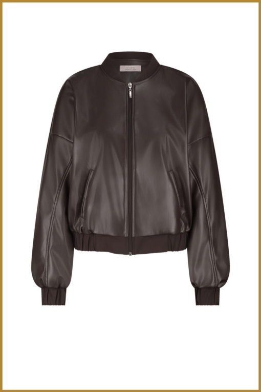 STUDIO ANNELOES-Mayte faux bomber bruin-STU250099 - Afbeelding 2
