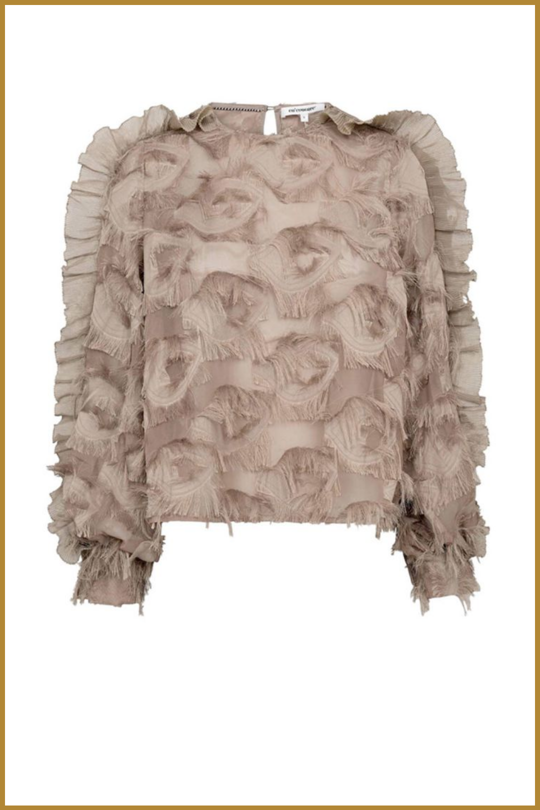 CO COUTURE- SyraCC Structure Blouse walnut-COC250029 CO COUTURE-  SyraCC Structure Blouse walnut-COC250029 - Afbeelding 2