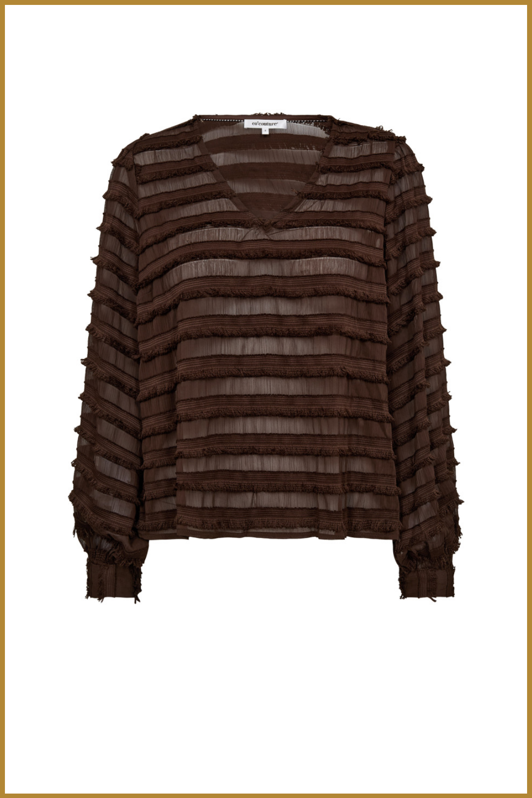 CO COUTURE- SivaCC V-Blouse bruin-COC250036 CO COUTURE- SivaCC V-Blouse bruin-COC250036