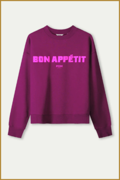 Alternative view of POM-Sweater plum-POM250230