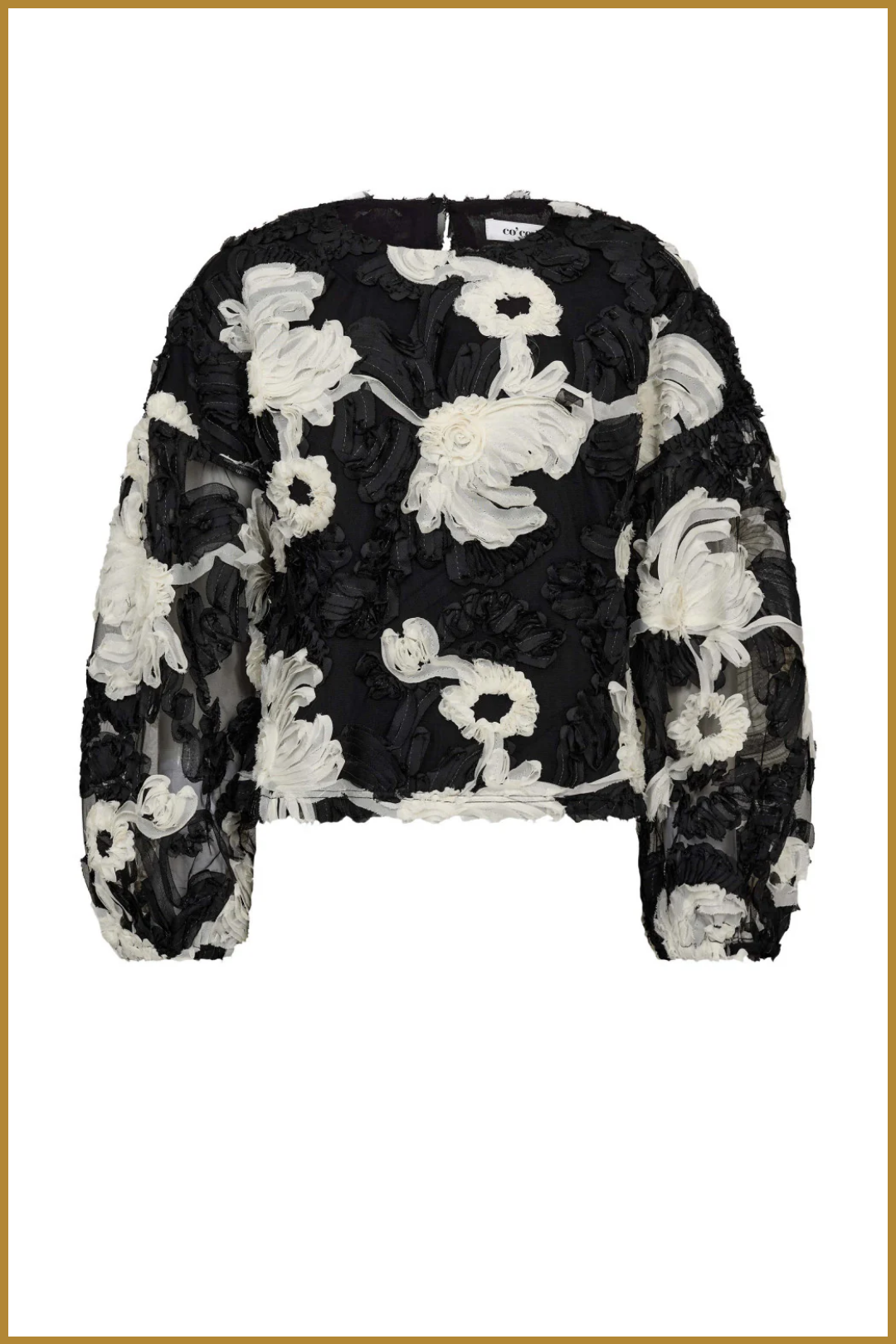 CO COUTURE FleurCC Fluffy Blouse zwart-COC250034 CO COUTURE  FleurCC Fluffy Blouse zwart-COC250034