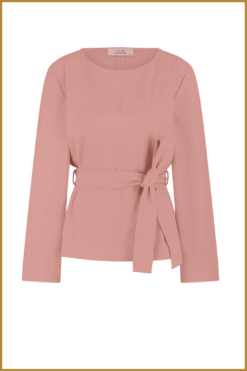 Alternative view of STUDIO ANNELOES-Gaby bonded top dusty pink-STU250098