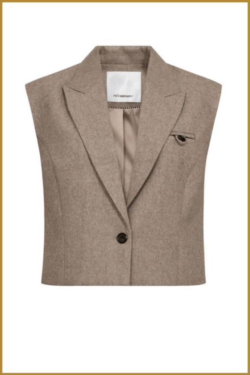 CO COUTURE-  MeeraCC Vest walnut-COC250027