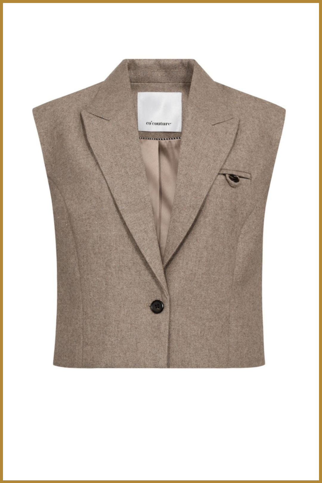 CO COUTURE- MeeraCC Vest walnut-COC250027 CO COUTURE-  MeeraCC Vest walnut-COC250027