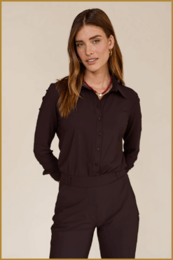 Inuz – Attitude for Women damesmode | Home STUDIO ANNELOES-Poppy blouse espresso -STU250203