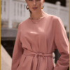 STUDIO ANNELOES-Gaby bonded top dusty pink-STU250098