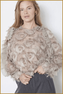 CO COUTURE-  SyraCC Structure Blouse walnut-COC250029