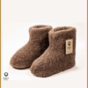 INUZ- Wollen sloffen bruin-INU250301