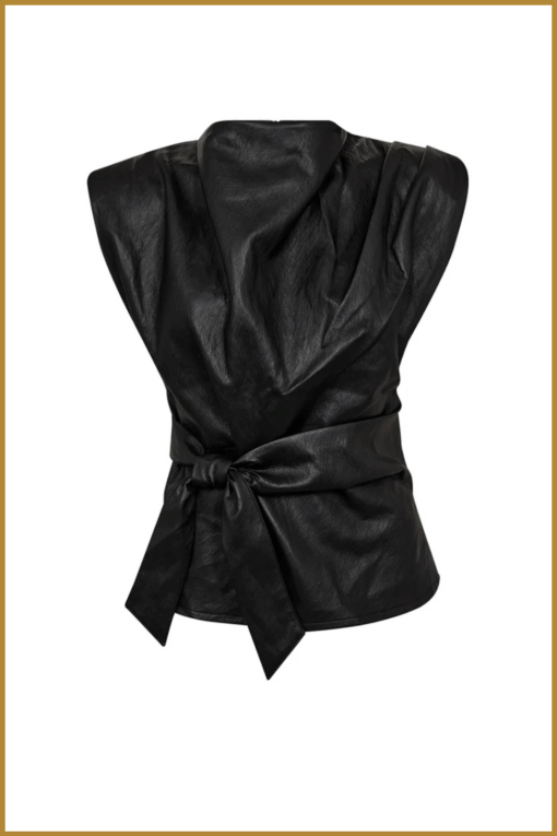 CO COUTURE-GittCC Pleat Top zwart-COC250032