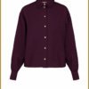 STUDIO ANNELOES-Melani waffle blouse blackberry-STU250107 STUDIO ANNELOES-Melani waffle blouse blackberry-STU250107