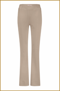 Alternative view of STUDIO ANNELOES-flair bonded trousers latte-STU250109