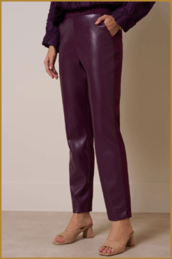 STUDIO ANNELOES- Anne faux leather tr blackberry-STU250106