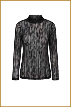 CO COUTURE- BarbCC O-Neck Blouse zwart-COC250043