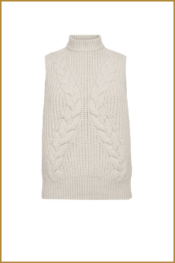 Alternative view of CO COUTURE- RowCC Cable Knit Top ivory-COC250041
