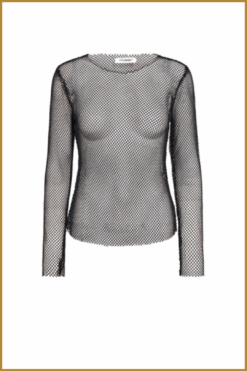CO COUTURE-KrystalCC Net Blouse zwart-COC250042