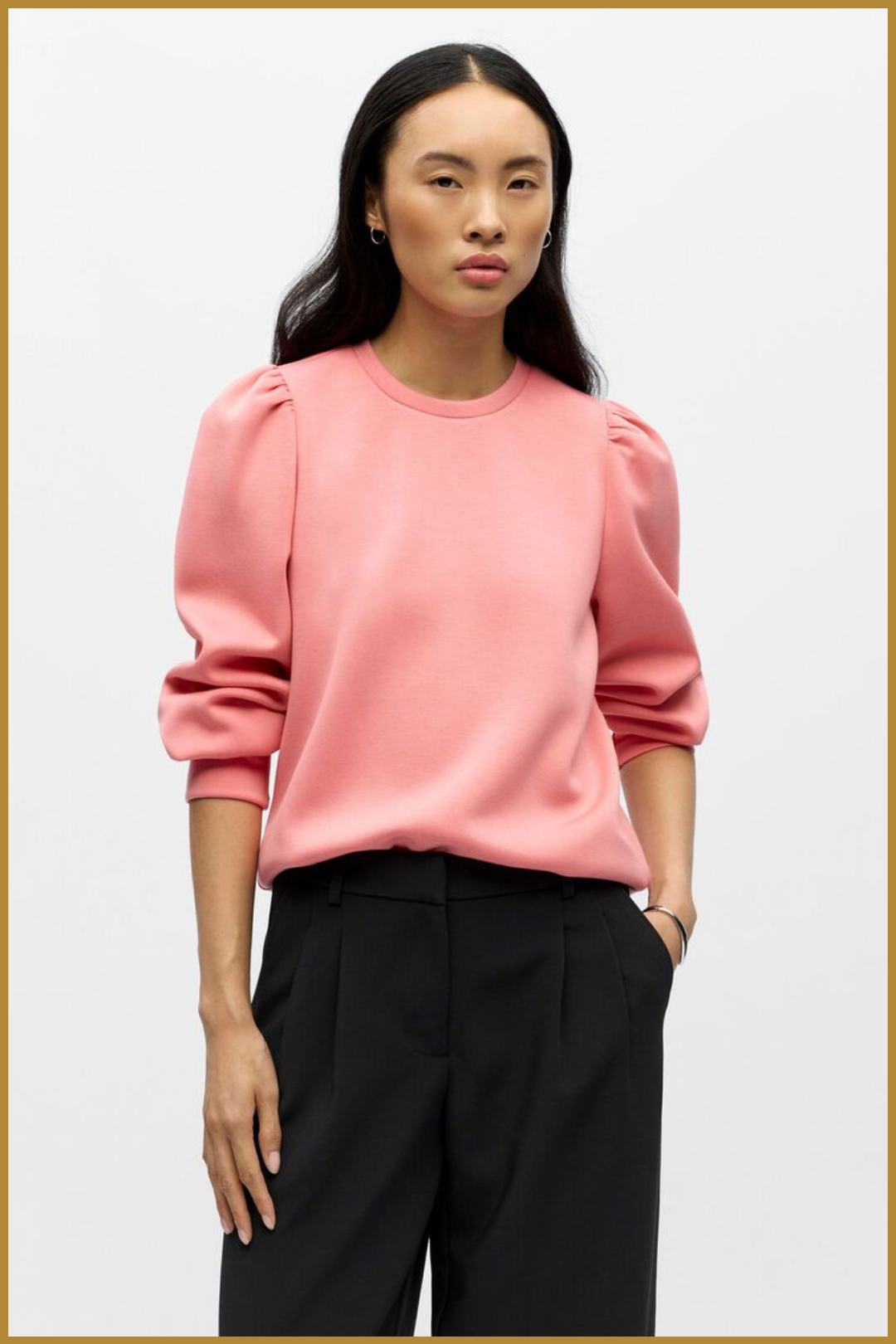 OBJECT- OBJANDREA lantana-OBJ260001 Object trui longsleeve Lantana dames – roze longsleeve trui