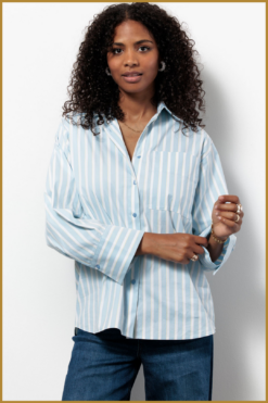 STUDIO ANNELOES-Erin stripe blouse multi-STU260035