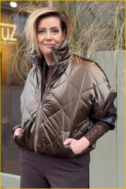 INUZ-bodywarmer shine bronze-INU250324