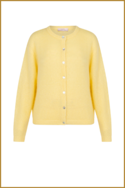 Alternative view of STUDIO ANNELOES-Bibi mohair cardigan butter yellow-STU260031