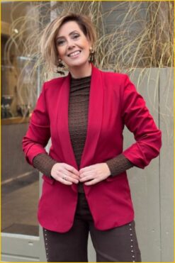 INUZ-Blazer Amila wijnrood-INU260015