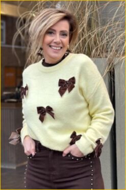 INUZ-Trui Bow geel -INU260014