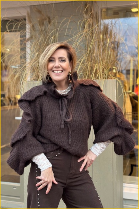 INUZ SELECT- Trui Emma bruin-SEL260014 INUZ SELECT- Trui Emma bruin-SEL260014 - Afbeelding 2