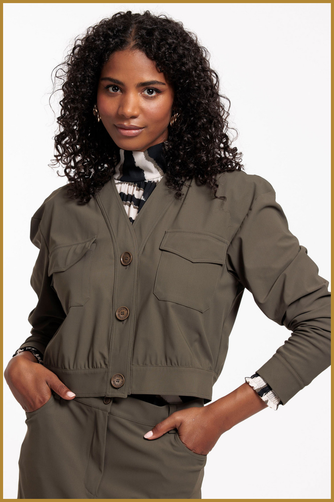 STUDIO ANNELOES - Becky cargo jacket groen -STU24327 STUDIO ANNELOES - Becky cargo jacket groen -STU24327