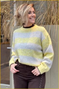 INUZ SELECT-Trui Amber geel beige-SEL260008